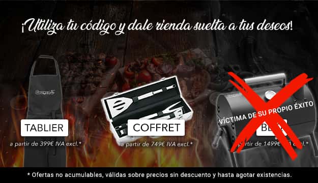 Código: TABLIER desde 399€ IVA EXCL., Código: COFFRET desde 749€ IVA EXCL.