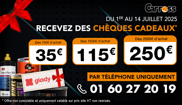 Offre exclusivement par téléphone, jusqu'à 250€ de chèque cadeaux