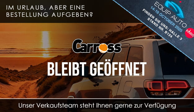 Carross bleibt offen, treffen Sie uns auf der Equip auto 2025