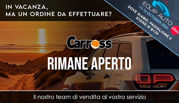 Carross rimane aperto, incontriamoci a Equip auto 2025