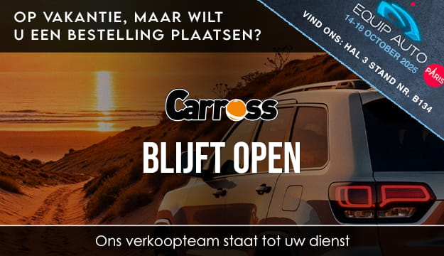 Carross blijft open, ontmoet ons bij Equip auto 2025