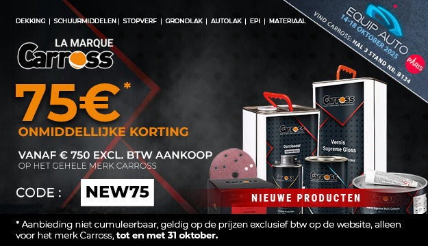 75 € directe korting op het merk Carross met de code NEW75