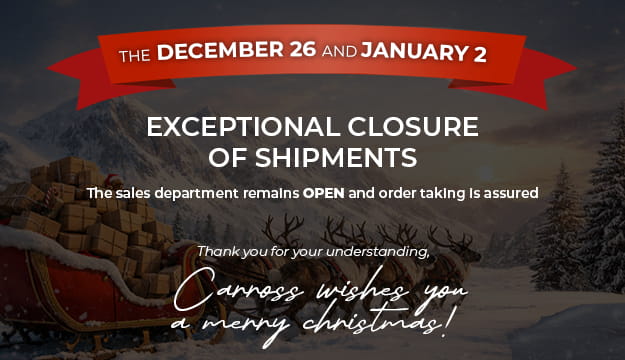Exceptional closure of shipments on December 26 and January 2