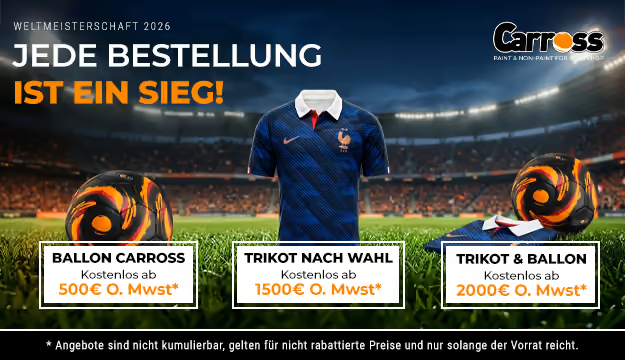 Je nach Höhe Ihres Bestellwerts (ohne MwSt.) erhalten Sie einen Ball (500 € ohne MwSt.), ein Trikot (1500 € ohne MwSt.) oder beides (2000 € ohne MwSt.) gratis dazu