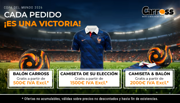 Se obsequia un balón (500 € sin IVA), una camiseta (1500 € sin IVA) o ambos (2000 € sin IVA) en función del importe de su pedido sin IVA