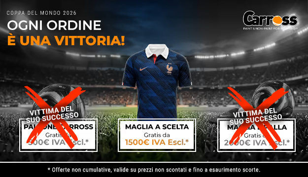 una maglia in omaggio a partire da 1500 € IVA esclusa
