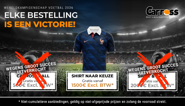een gratis shirt bij een besteding van minimaal 1500€ excl. btw