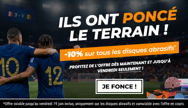 -10% sur tous les disques abrasifs jusqu'au 19/06