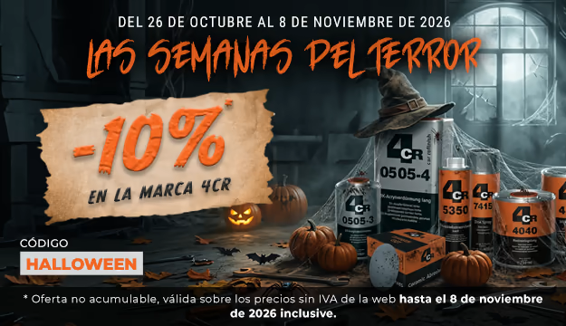 Código HALLOWEEN: 10 % de descuento en la marca 4CR, del 26 de octubre al 8 de noviembre de 2026