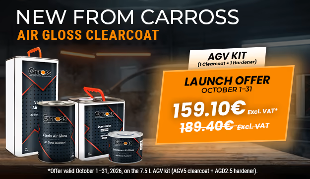 AGV Clearcoat Paint Kit + hardener, introductory offer from October 1 through 31