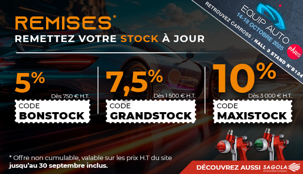 5% avec le code : BONSTOCK (dès 750€), 7,5% avec le code : GRANDSTOCK (dès 1500€), 10% avec le code : MAXISTOCK (dès 3000€)