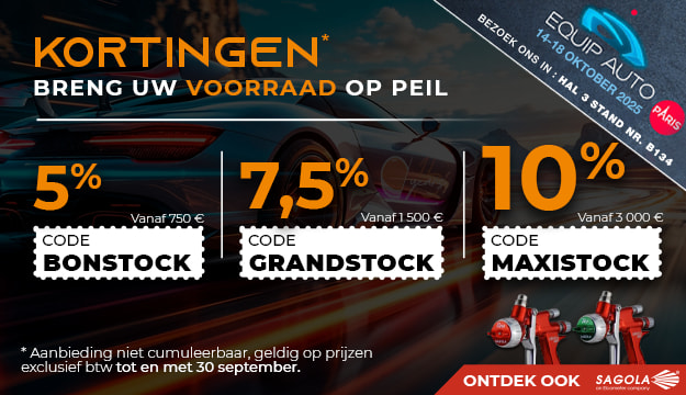 5% met de code: BONSTOCK (vanaf € 750), 7,5% met de code: GRANDSTOCK (vanaf € 1500), 10% met de code: MAXISTOCK (vanaf € 3000)